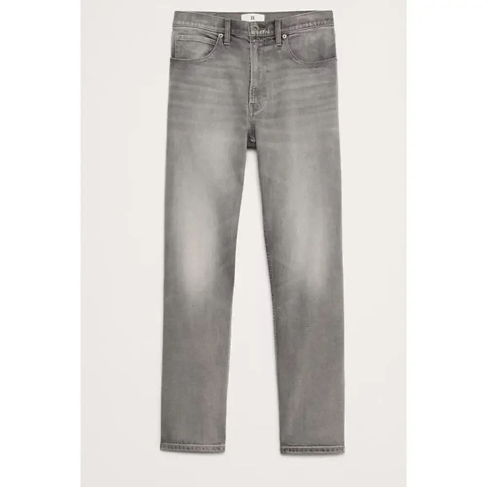 NWT Banana Republic Jeans Mens 38x34 Authentic Straight Light Gray Wash‎ Denim